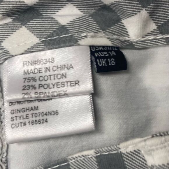 TRU LUX JEANS Gingham Black & White Size 12 Inseam 28” - Picture 4 of 12